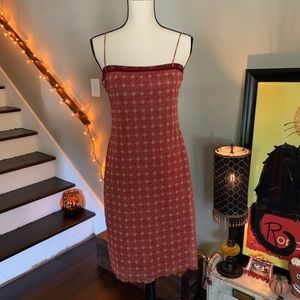 Retro / Vintage Red Slip Dress